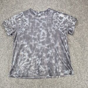 Lululemon Tie Dye T-Shirt Womens Large Grey All Yours Tee Short Sleeve